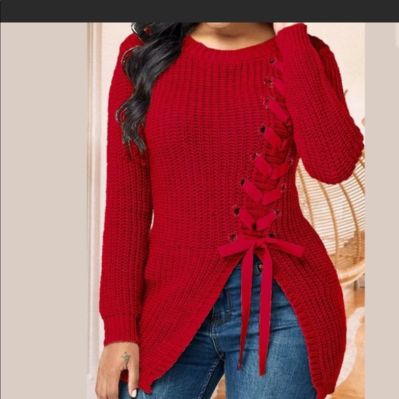 Boutique Tops - 🎉🎈HOST PICK🎉🎈Sexy Red Sweater